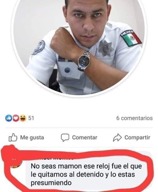 devuelva el reloj señor agente - meme