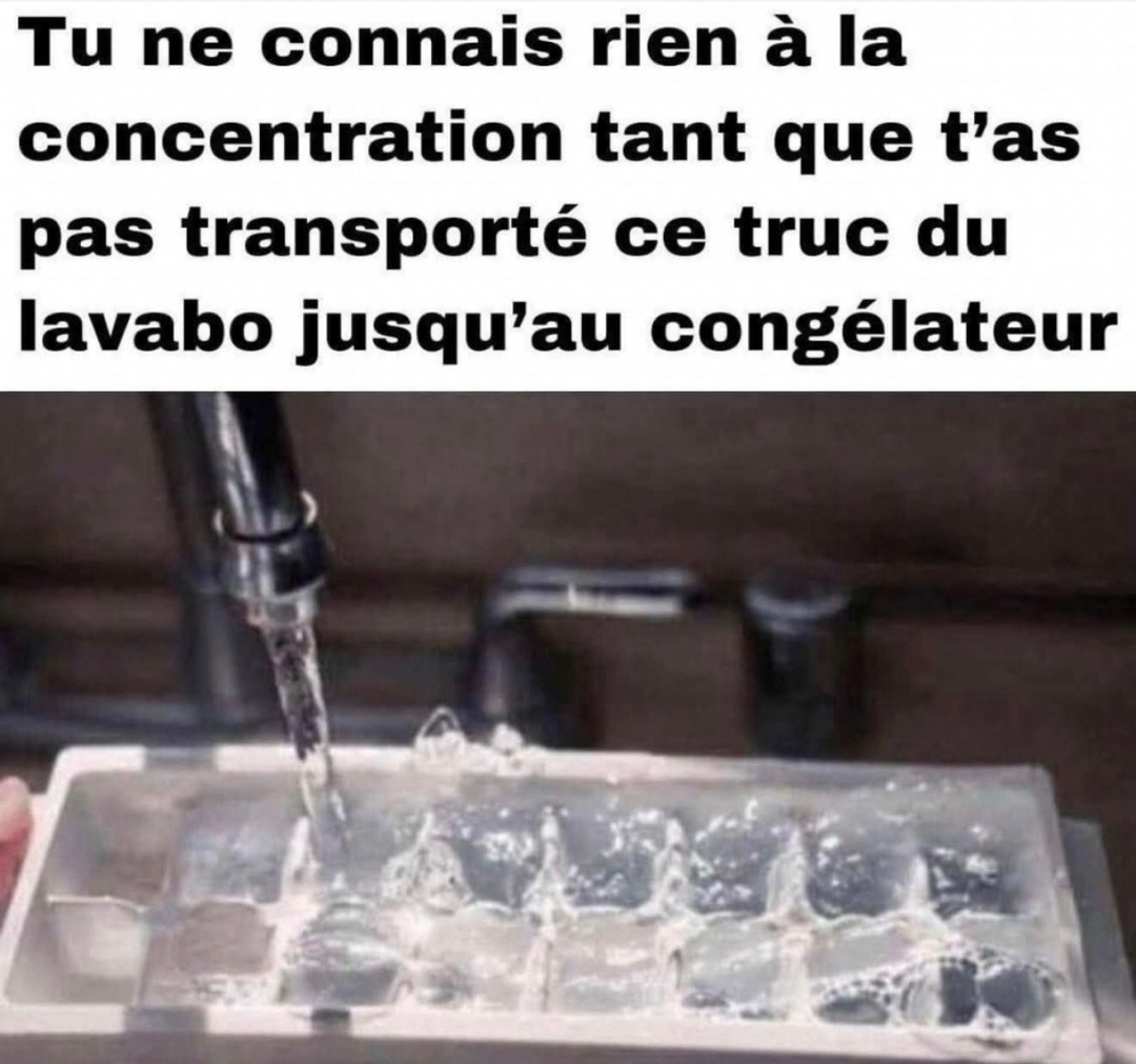 T'as jamais connu la pression tant que t'as pas porté ça au congélo - meme