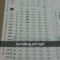 Taking a test and well..