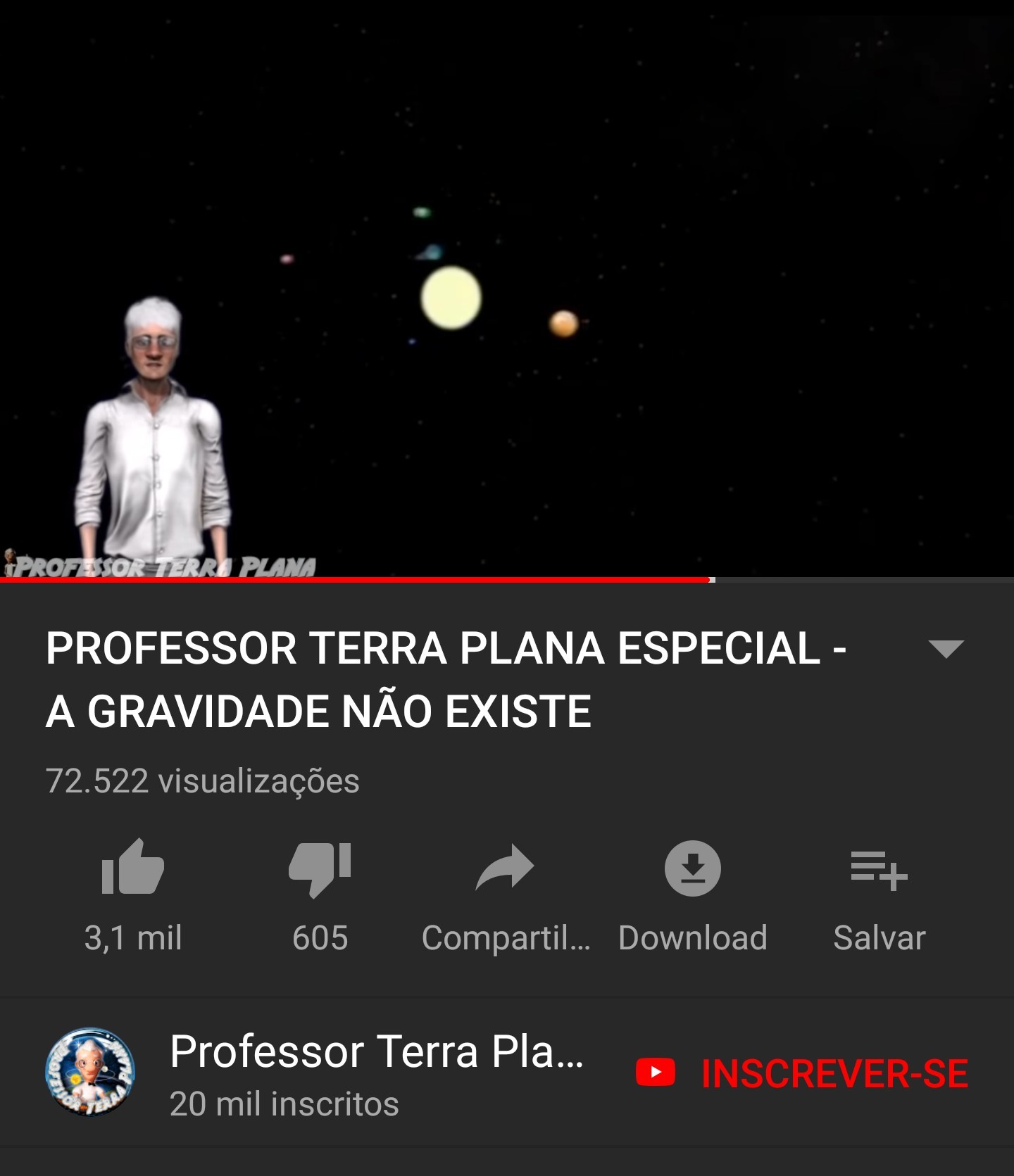 Professor Terra Plana - meme