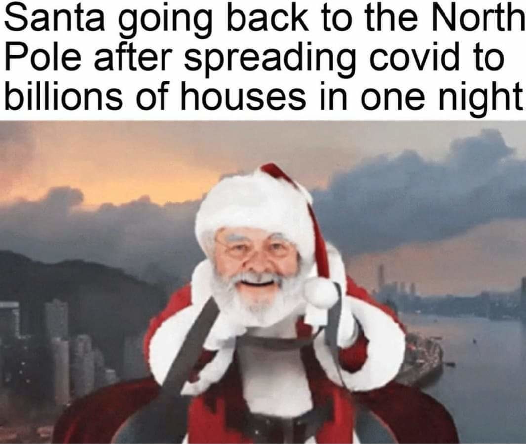 Stay home Santa - meme