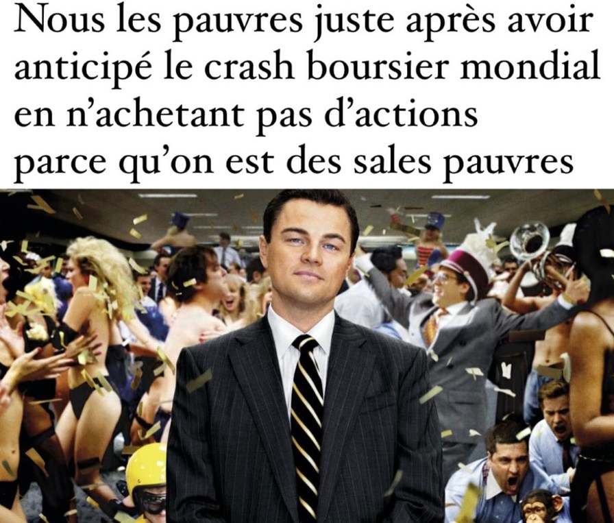 Nous on a juste esquivé le crash en restant pauvres - meme