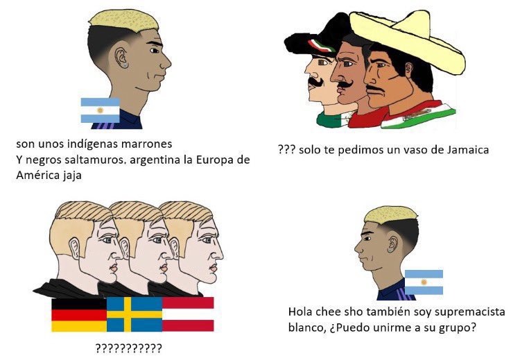 Jajaja argenSIMIOS con aires a superioridad por pintarse el pelo color orina - meme