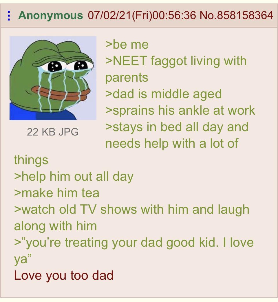 Anon helps his dad - meme