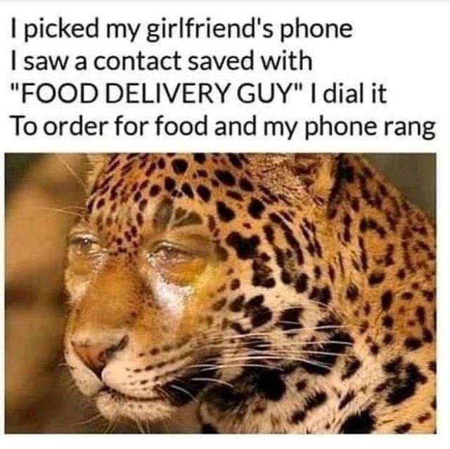Food delivery guy - meme