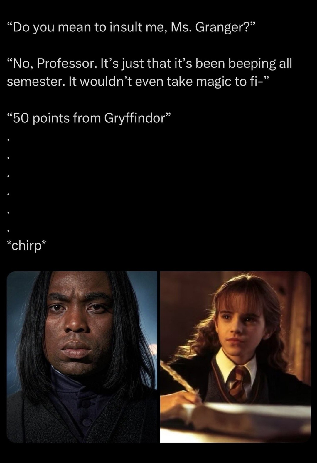 HBO casts Paapa Essiedu to play Severus Snape - meme