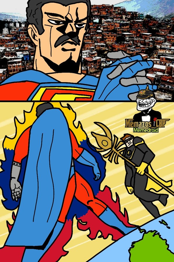 Superbigote(Nicolas Maduro) vs Ancaptain(Javier Milei) version Jojo's. Yo hice todo el dibujo, espero que les guste - meme