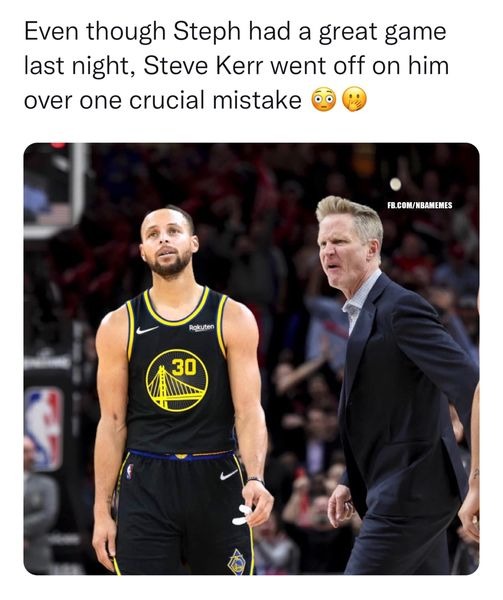 Steph Curry and Steve Kerr meme