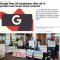 Google fires 28 employees after the protest over Israel contract