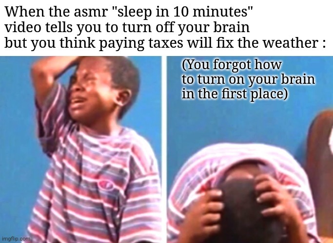 Trust me bro, infinite taxes can fix the weather - meme