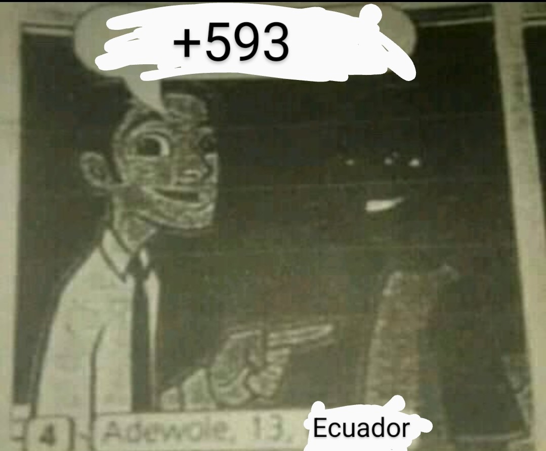 Dame negativos si eres ecuatoriano - meme