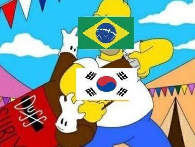 Meme resumen de lo que va a ser el Brasil-Corea del Sur