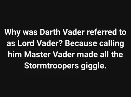 Lord Vader joke - meme