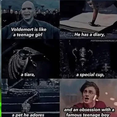 Voldemort is a teenager - meme
