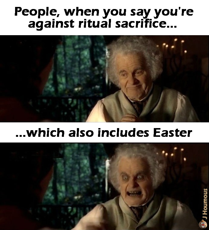 Ritual animal sacrifice - meme