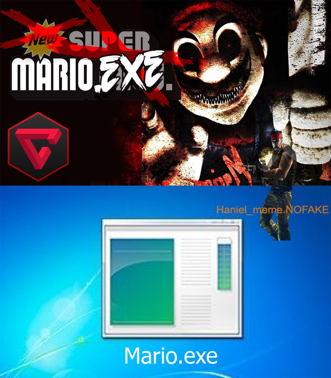 Abra el archivo Mario.exe (executable) - meme