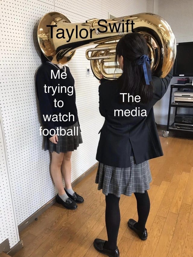 There's a little bit of football on the NFL Taylor Swift news - meme