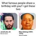 What famous people share a birthday with you?