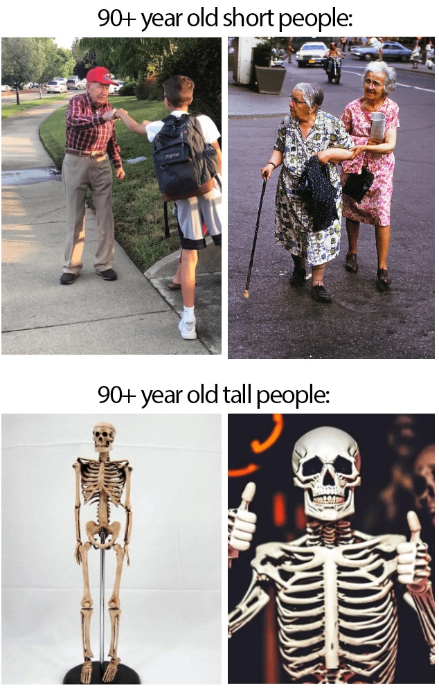 short people live longer - meme