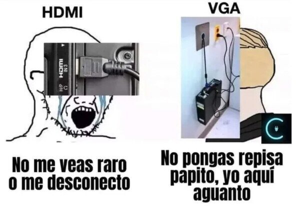 HDMI vs VGA - meme