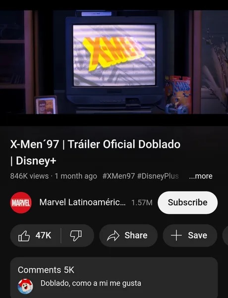 XMEN 97 trailer doblado - meme
