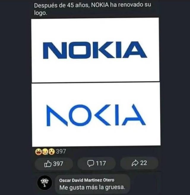 Nokia ha renovado su logo - meme