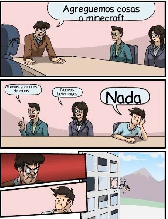 Porfin mojang chambea - meme