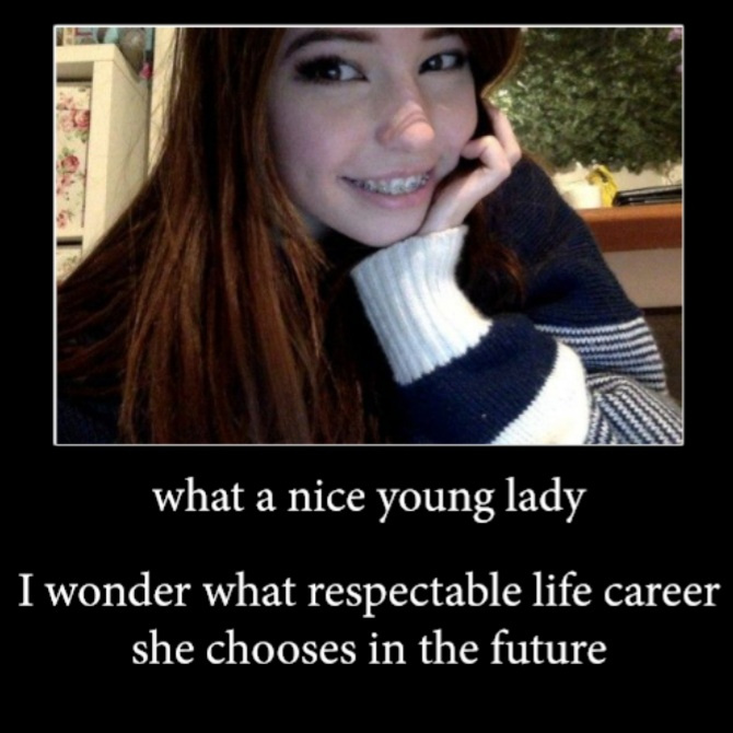 What a nice young lady. - meme
