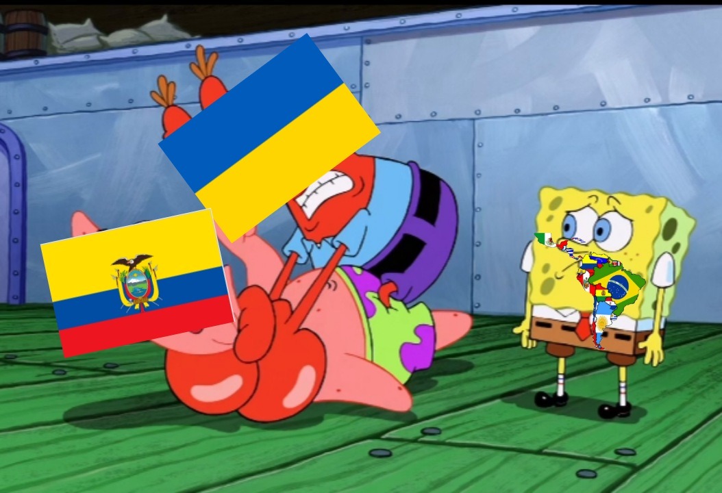Contexto: Ecuador y Ucrania están en guerra - meme