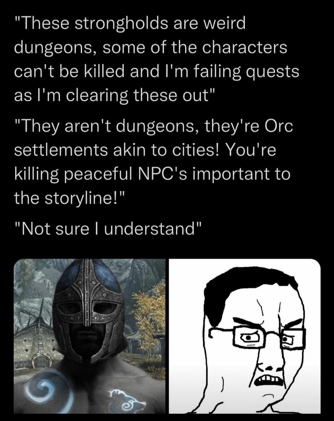 Filthy orcs - meme