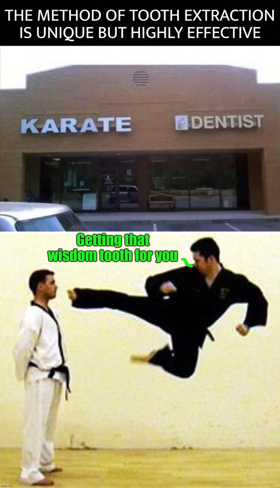 karate denist - meme
