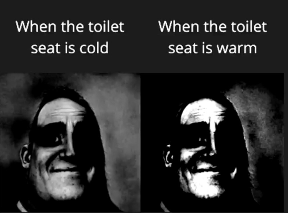 don’t trust the toilet seat - meme