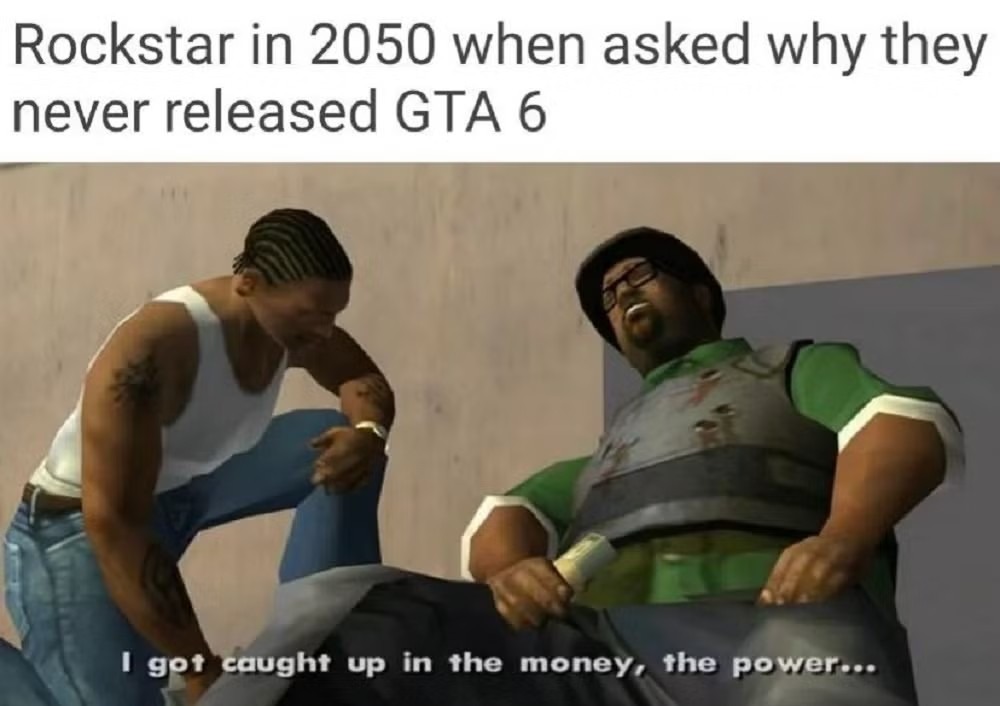 Rockstar in 2050: We got lost in the sauce, sorry - meme