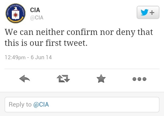 So the CIA joined Twitter - meme