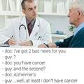 He will die in peace, because he doesnt remeber he has cancer