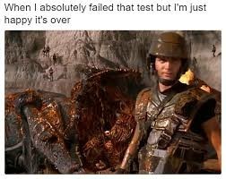 I hated tests. I bombed most anyway. - meme