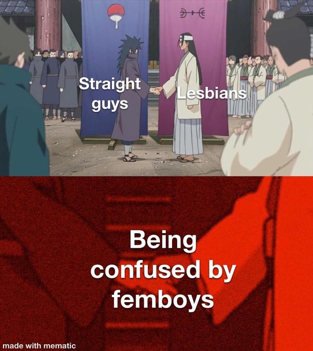 Straight guys and lesbians - meme