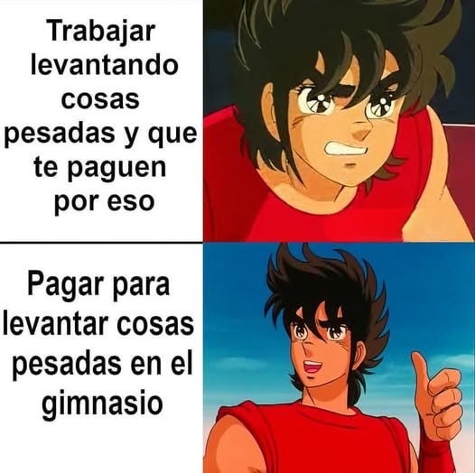 levantar cosas pesadas te hace feliz - meme