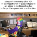 Minecraft clown meme