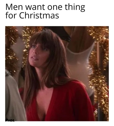 Men want one thing for Christmas - meme