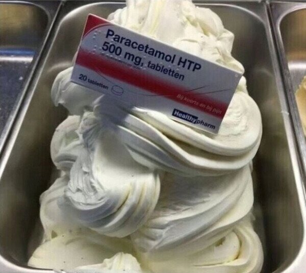 Helado sabro paracetamol - meme