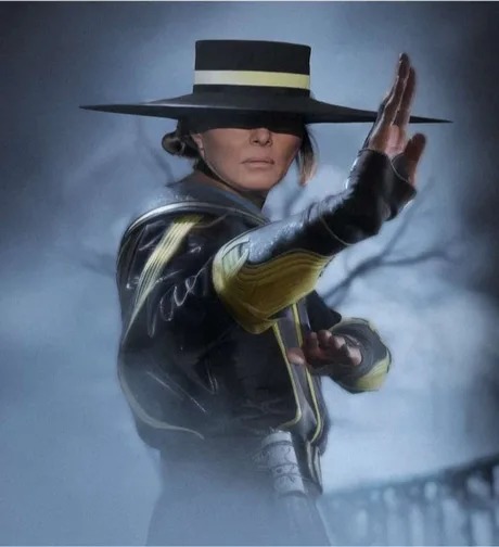 Melania Trump with Mortal Kombat outfit - meme