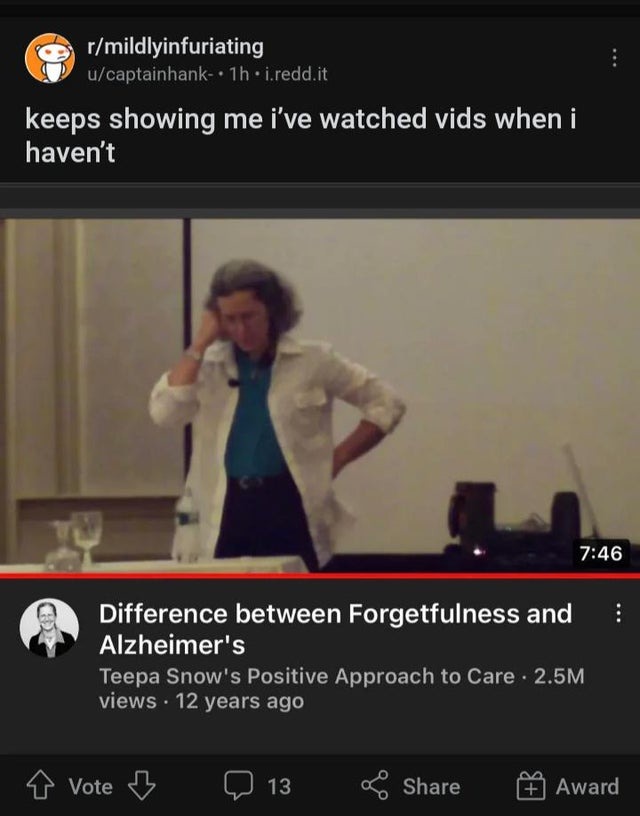 Alzheimer vid - meme