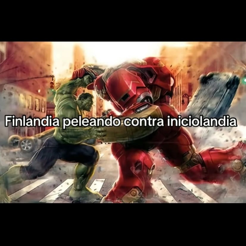 Finlandia peleando con iniciolandia - meme