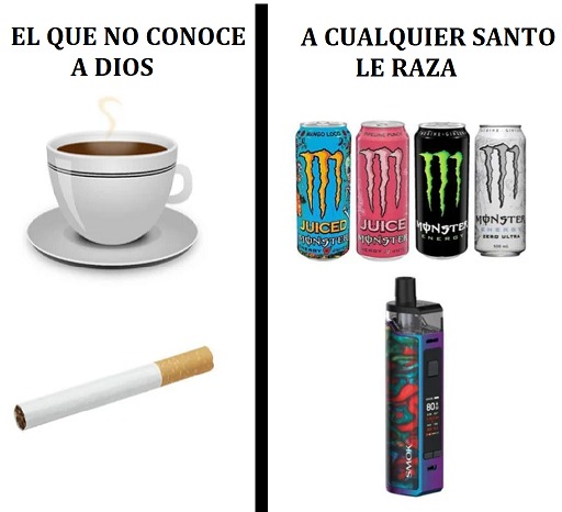 Café y cigarro - meme