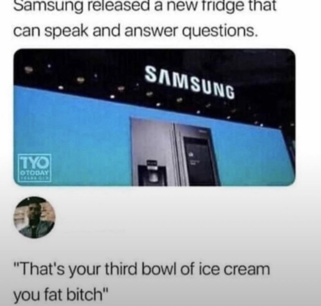 Samsung fridge - meme