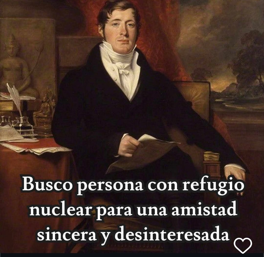 Busco amistad real con búnker incluido - meme