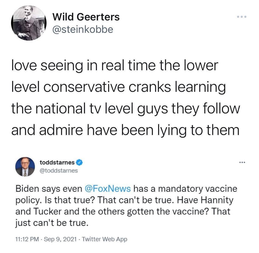 lower level conservatives learning they’re being lied to  - meme