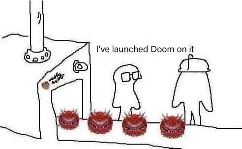 Factory memes now run Doom