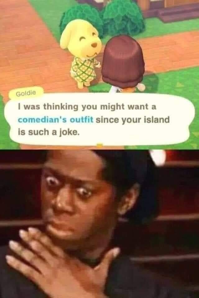 Don't burn my island - meme